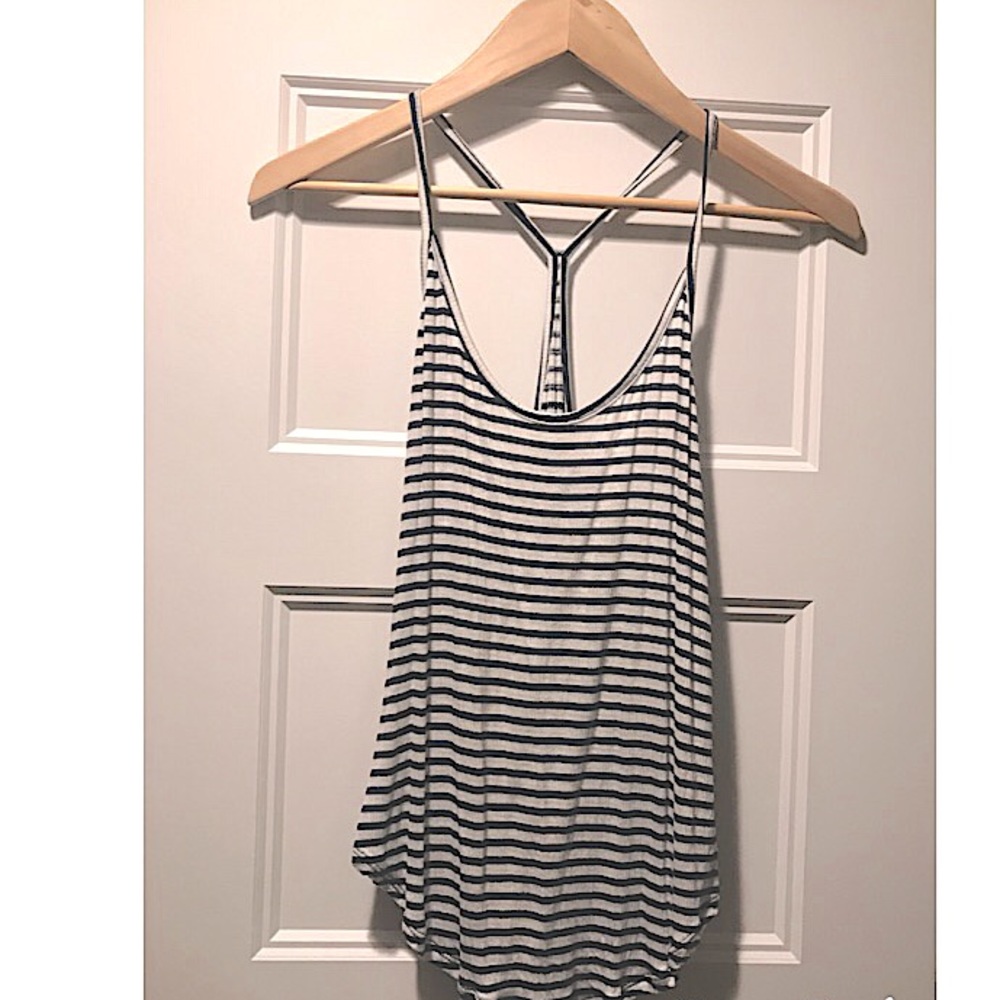 UO blue and white striped tank top